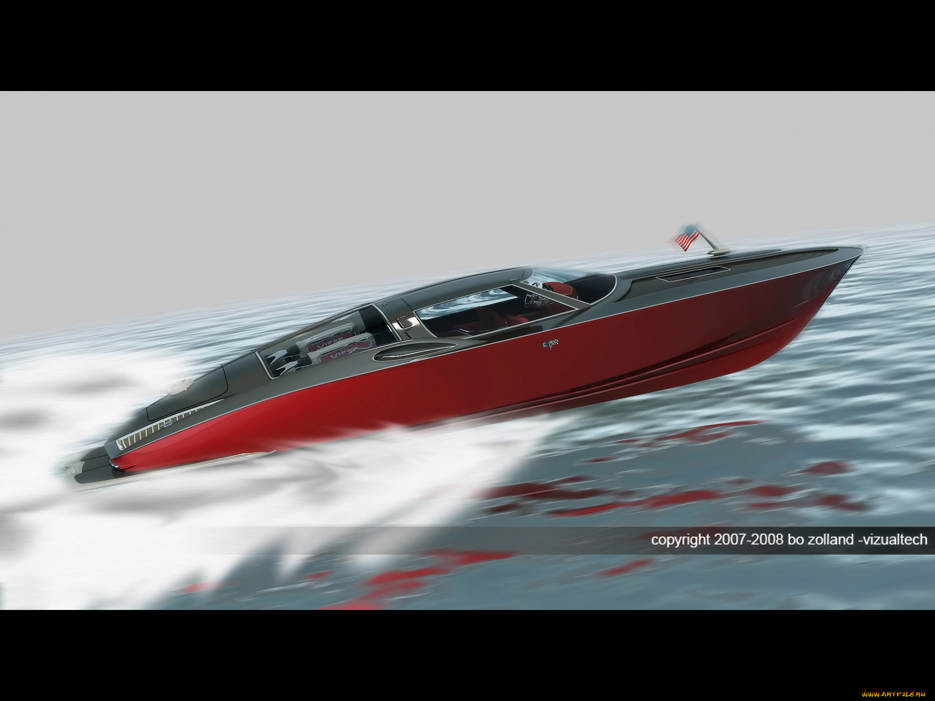 1963, chevrolet, corvette, boat, design, by, bo, zolland, , 3d